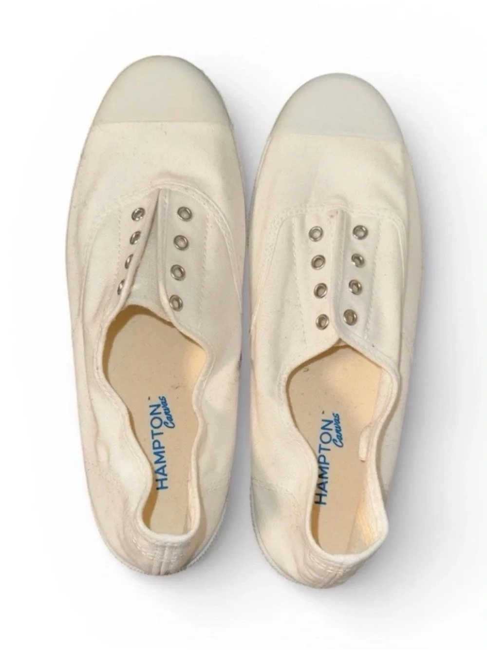 Canvas Slip-On Sneakers in Off-White (US MENS 7) Hampton Canvas